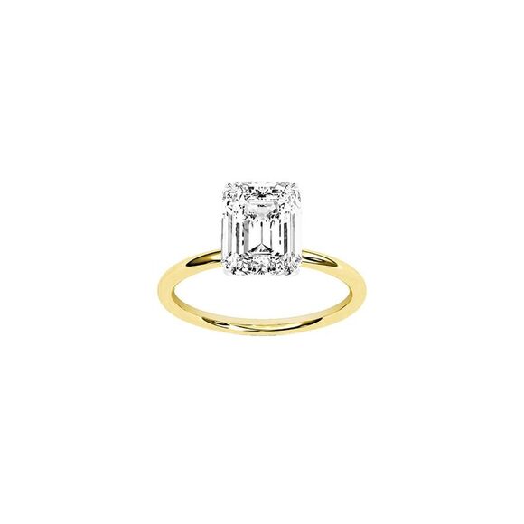 Amairah 14K 4.00 Ct. Tw. Lab-Grown Diamond Engagement Ring, Yellow - Picture 1 of 2